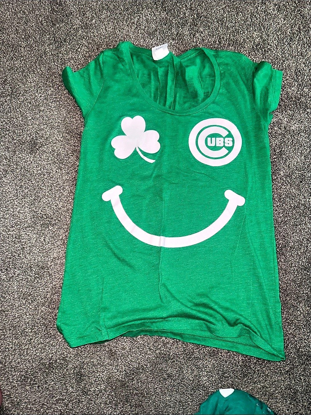 PINK Green Graphic Tee Size Large
